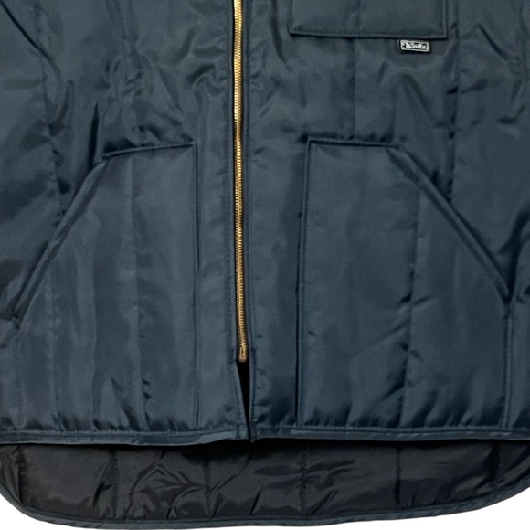 Vtg Walls Blizzard Pruf Medium Insulated Puffer Vest Dark Blue Long Tail New - Picture 3 of 9